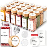 EDELHAUS square spice jars with bamboo lid optimize organized spice storage.