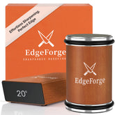 EdgeForge rolling sharpener kit on beech base for secure sharpening