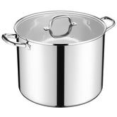 E-far 20qt stock pot with lid for large batches and monitoring.