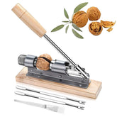 EGETOTA Nutcracker handle and wooden base provide stable cracking