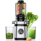 EILKOS juicer with wide feed chute, enabling whole produce processing for faster prep