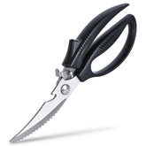 Eleckey left-handed kitchen scissors blade detail for precise cuts