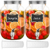 Eleganttime 1-gallon glass dispenser with a smooth pour spigot for effortless serving.