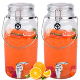Eleganttime 1-gallon glass dispenser with spigot for easy beverage pouring