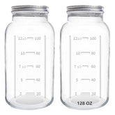 ElegantTime 128oz extra wide mouth jar with lid for airtight storage.