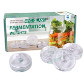 Eleganttime easy-grip fermentation weight under brine in a wide-mouth jar for stable fermentation