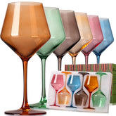 ELERGIFTS red colored wine glass from the six set for festive gatherings