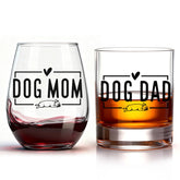 ELERGIFTS Dog Mom wine glass with ergonomic curved design for comfortable grip