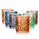 ELERGIFTS handmade colored shot glasses set of six with vibrant hues for festive entertaining.