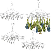 Elesunory hanging herb drying rack with 30 clips for organized, efficient air-drying.