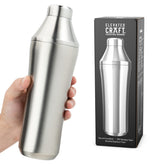 Elevated Craft Hybrid Cocktail Shaker with measuring top for precise home pours.