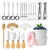 ELIMTEC charcuterie boards accessories set with lids for elegant party platters.
