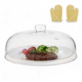 EliteVibe 12-inch glass microwave cover for even heating of large dishes