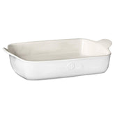 Emile Henry 13x9 large rectangular baker front view, durable ceramic for family casseroles