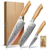 Emojoy Damascus 8-inch chef knife with durable edge for precise slicing