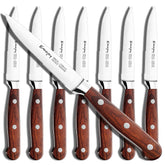 Emojoy steak knives close-up blade for precise slicing