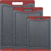 Empune extra-large cutting board with juice groove for mess-free prep.