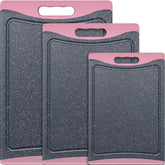 Empune pink 3-piece cutting board set, extra large board for meal prep and organization.