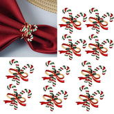 ENASGLOO Christmas cane napkin ring on festive table adding elegant sparkle