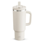 ENCOOL 40 oz tumbler with handle in cream moon keeps beverages cold up to 24 hours