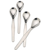 Endurance egg spoons in 18/10 stainless steel for easy soft-boiled egg serving.