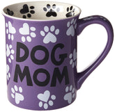 Enesco Dog Mom mug shows front and back messaging for dog lovers