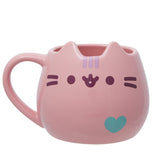 Enesco Pusheen sculpted pastel mug 16oz pink, ideal for cozy mornings.