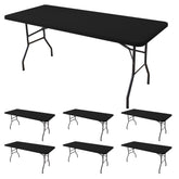 Enjoyidea fitted tablecloth on a 6 ft table for a neat, secure fit.