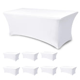 Enjoyidea table cover 6ft rectangle in white keeps tables looking clean and professional