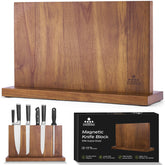 ENOKING extra large knife block front view securely holds chef blades