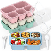 Enstphjoy Bento Box 4-pack for organized meals at home, work, or school