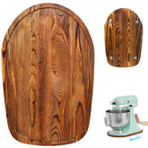 ENVTEK pine wood mixer slider mat, top view, smooth glide for KitchenAid 4.5–5 Qt.
