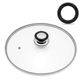 Eooch tempered glass lid with clear view for watching simmering foods