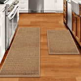 eqivei kitchen rug with absorbent weave placed at the sink for splash control
