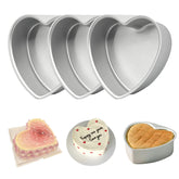 EQUNROY heart cake pan 6-inch 3-pack for precise bake and easy release.