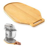 Ericair bamboo mixer mat top view with oval design and handle.