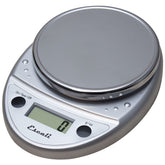 Escali Primo Digital Scale front view highlights compact chrome design for precise kitchen use.