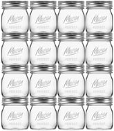 Esrentle 8oz mason jar with regular lids and airtight seal for jams.