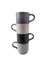Essential Drinkware 14oz stackable mug with speckled exterior for easy cupboard storage