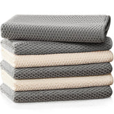 EubooTree espresso towels 6-pack ready for quick spill cleanup on counters.