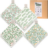 Eulnars Swedish dishcloths in green with clips for organized storage