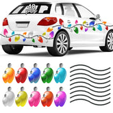 euoloar car reflective bulbs magnets pack on car for festive mood and nighttime visibility