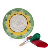 EVANILIFE handmade ceramic garlic grater plate with unique glaze for premium kitchen aesthetics
