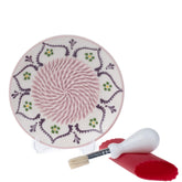 EVANILIFE ceramic garlic grater plate handmade, stylish prep surface for garlic and ginger