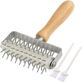 EVEDMOT pizza dough docker with wood handle for even crusts.