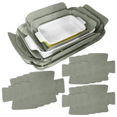 Evelots bakeware scratch protectors between pans prevent chips during stacking.