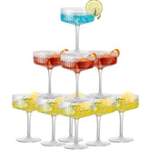 eventpartener 12-pack acrylic martini glasses for elegant, shatterproof serving