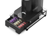 EVERIE crystal tempered glass organizer with Vertuoline slots for quick, visible capsule access.