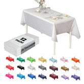 Evershine white rectangle table cover 54 by 108 inches, 12-pack, durable surface for events