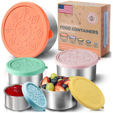 Everusely Bright Collection stainless steel containers with lids for durable daily use.